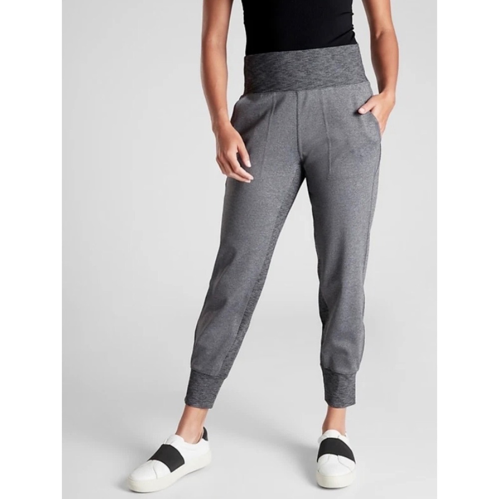 Athleta Venice Jogger Pants XL Charcoal Heather Grey High Rise Tapered NWT